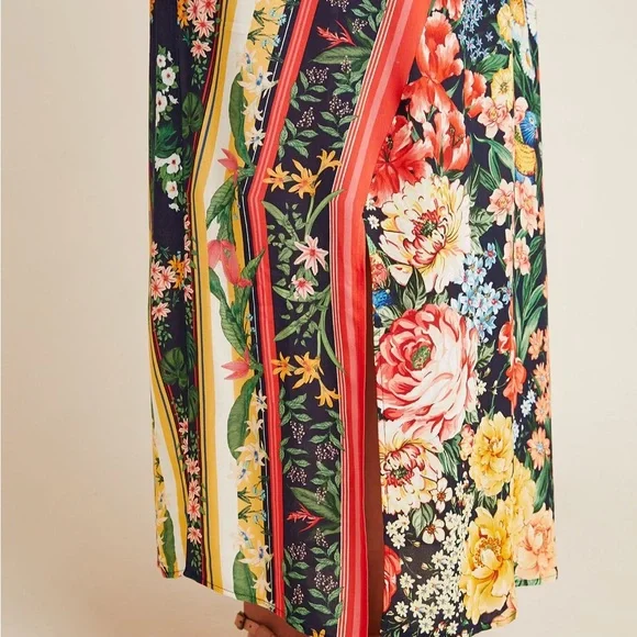 Farm Rio for Anthropologie Fiji Floral Midi maxi Skirt - Multicolor - Picture 3 of 8